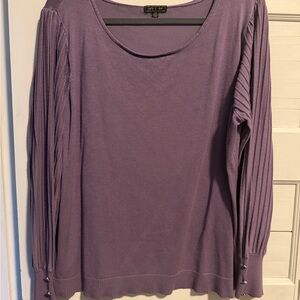 Lily Bleu Women's Long Sleeve Purple Top